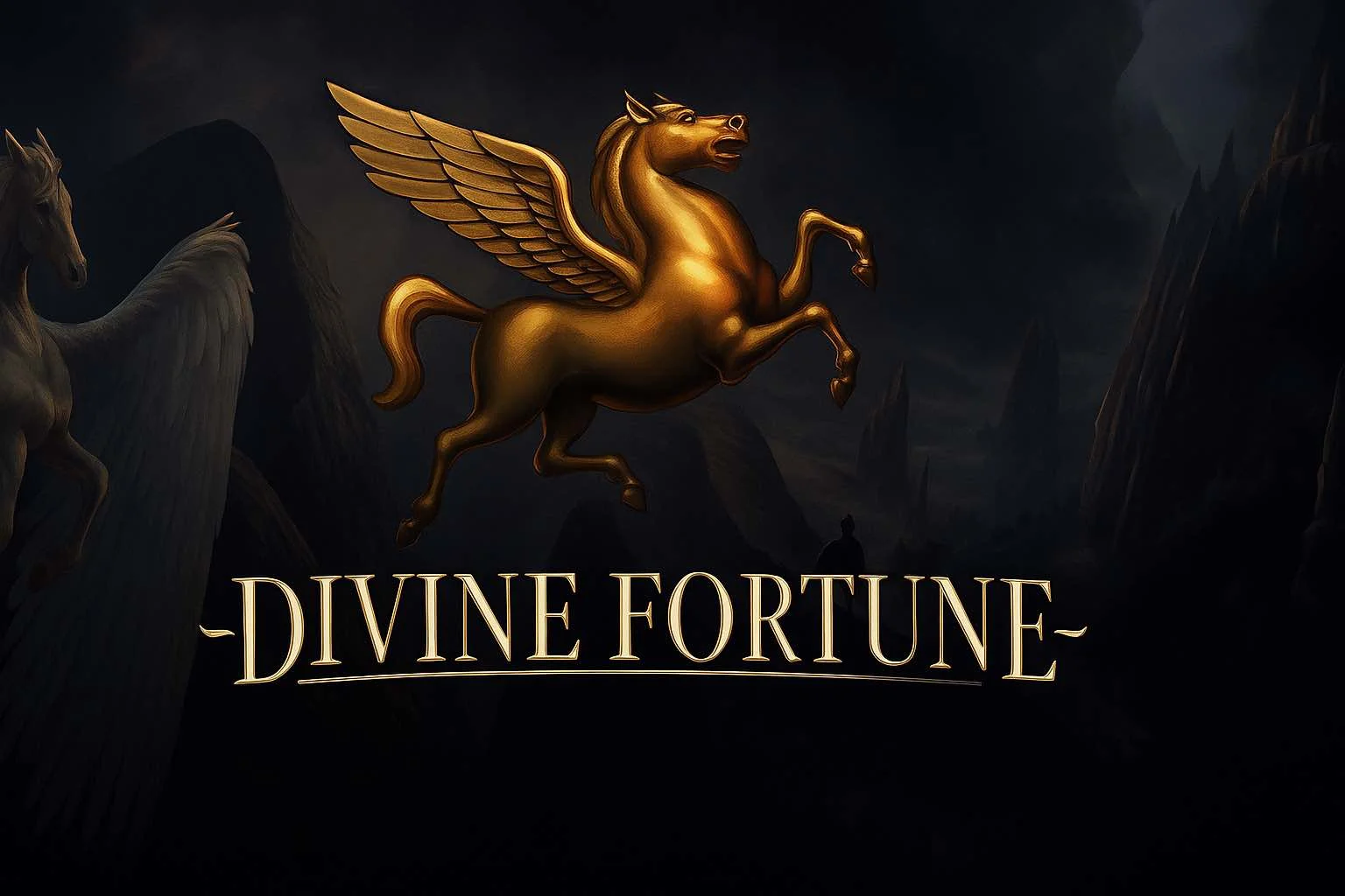 Divine Fortune NetEnt online casino slot with Pegasus and mythology theme